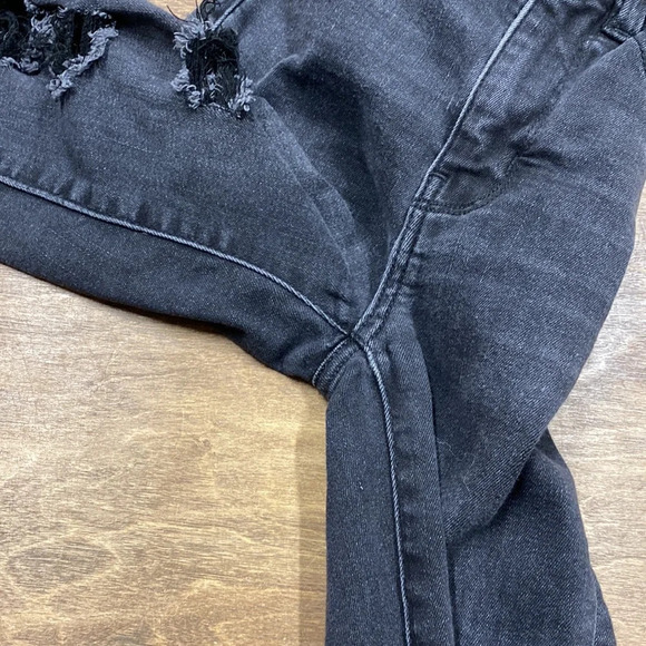 AMERICAN Eagle distressed super high rise jegging crop jeans size 00 short - Picture 11 of 12